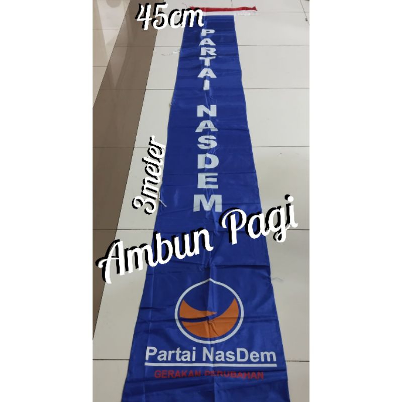 

best seller umbul-umbul partai Nasdem panjang 3meter ready stock