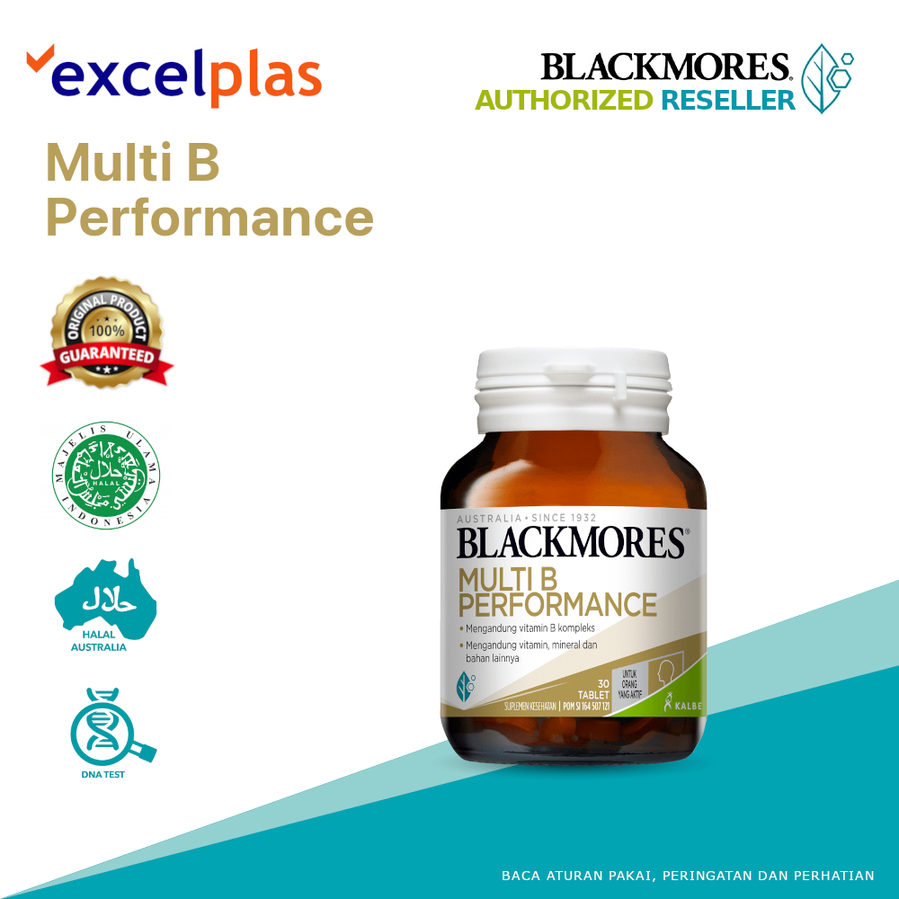 Blackmores Multi B Performance 1 Tablet Sehari (Bantu Jaga Kesehatan Orang Aktif) BPOM