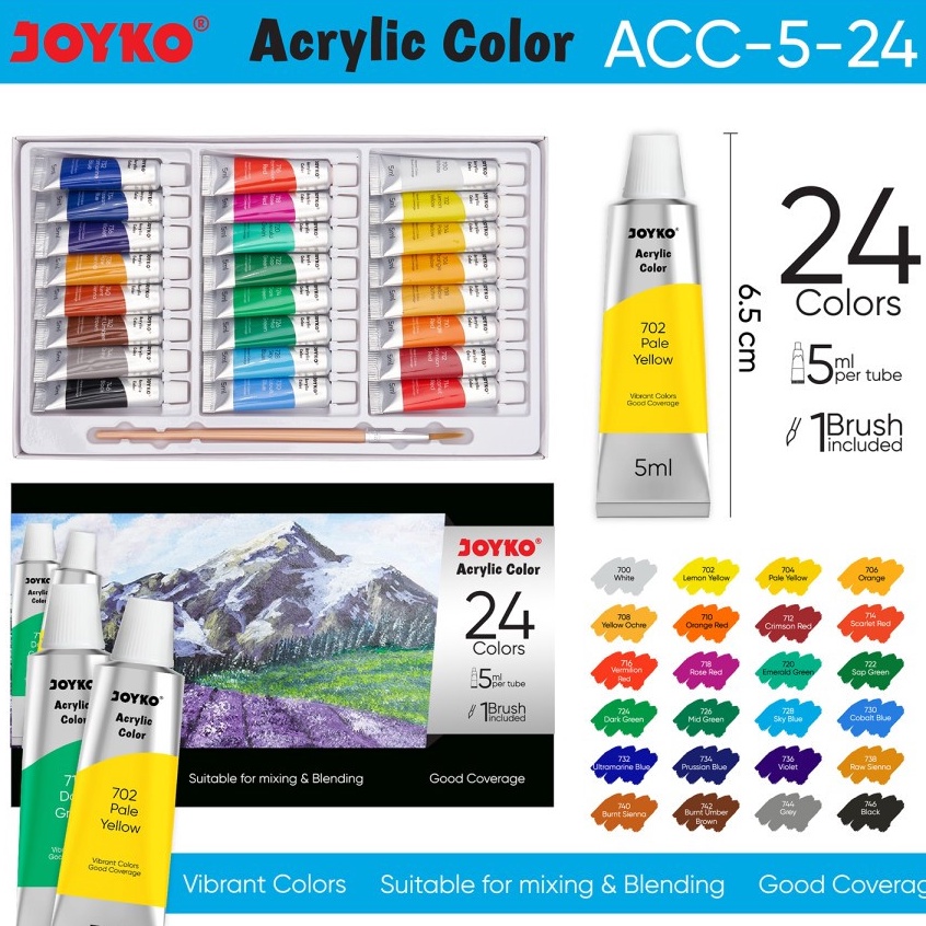 

Kejar Harga Cat Aklirik Set JOYKO 24Warna ACC5ml24Acrylic Color Set Free Kuas ACC524 ColorsCat Lukis Kanvas Aklirik JOYKO 24warna Gratis Kuas