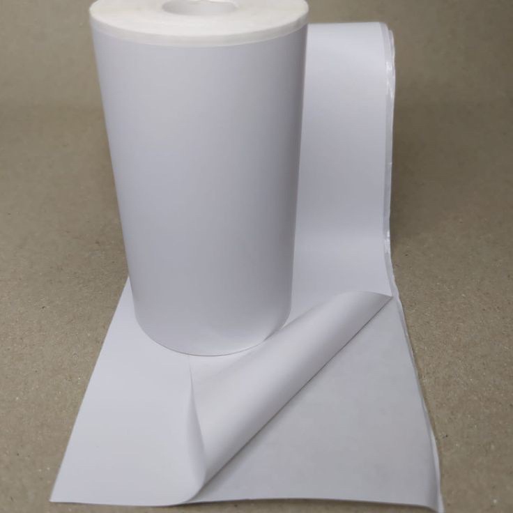 

Ready Terunik Label Sticker Continuous 8 mm x 1 meter Ada Space Tepi Mudah Kupas Label Thermal Stiker Label 8mm x 5mm