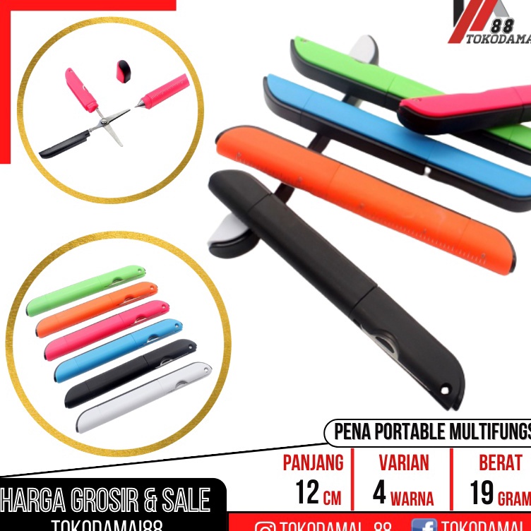 

Grosir Terupdate PENA PORTABLE MULTIFUNGSI DENGAN GUNTING CUTTER COMPAC PLUS 4 IN 1