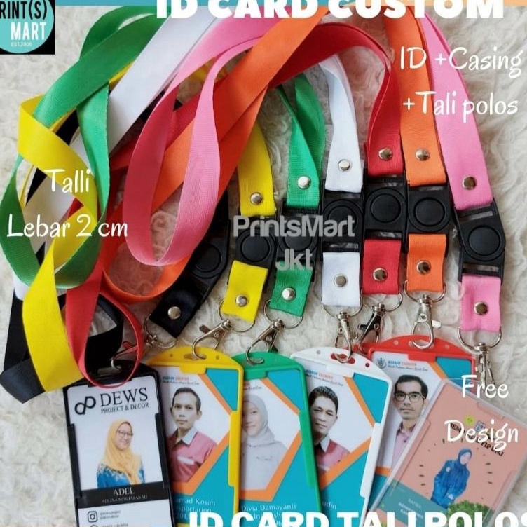

Kejutan Termurah Paket ID Card Lanyard PolosTali ID Card 2 Cm Varian Casing Design Custom