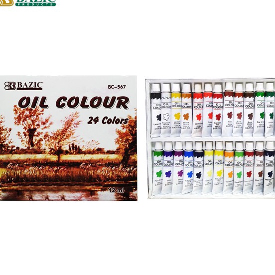 

Produk Hemat Bazic Oil Colour 24 Colors Cat Minyak Isi 24 Warna