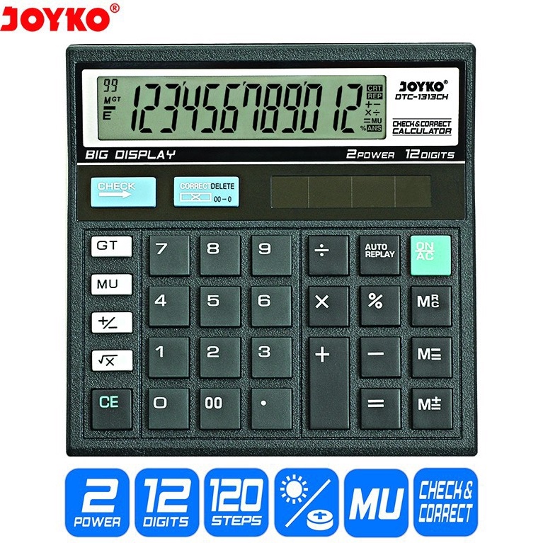 

Pasti Ready JOYKO CALCULATOR 12 DIGITS KALKULATOR JOYKO DTC1313CH 12 ANGKA BERKUALITAS