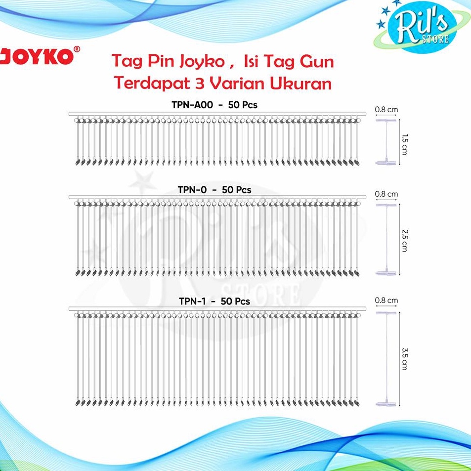 

Produk Favorit Tag Pin Joyko TPN Isi Tag Gun TG 6 Top Pin 15mm 25mm 35mm