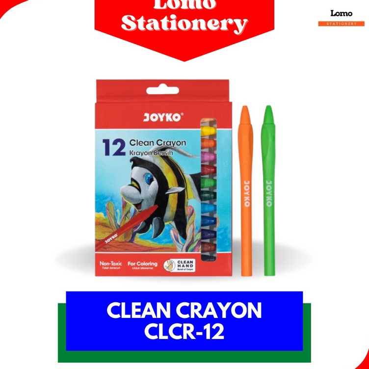

Hemat Harga Clean Crayon Joyko CLCR12 12 Warna