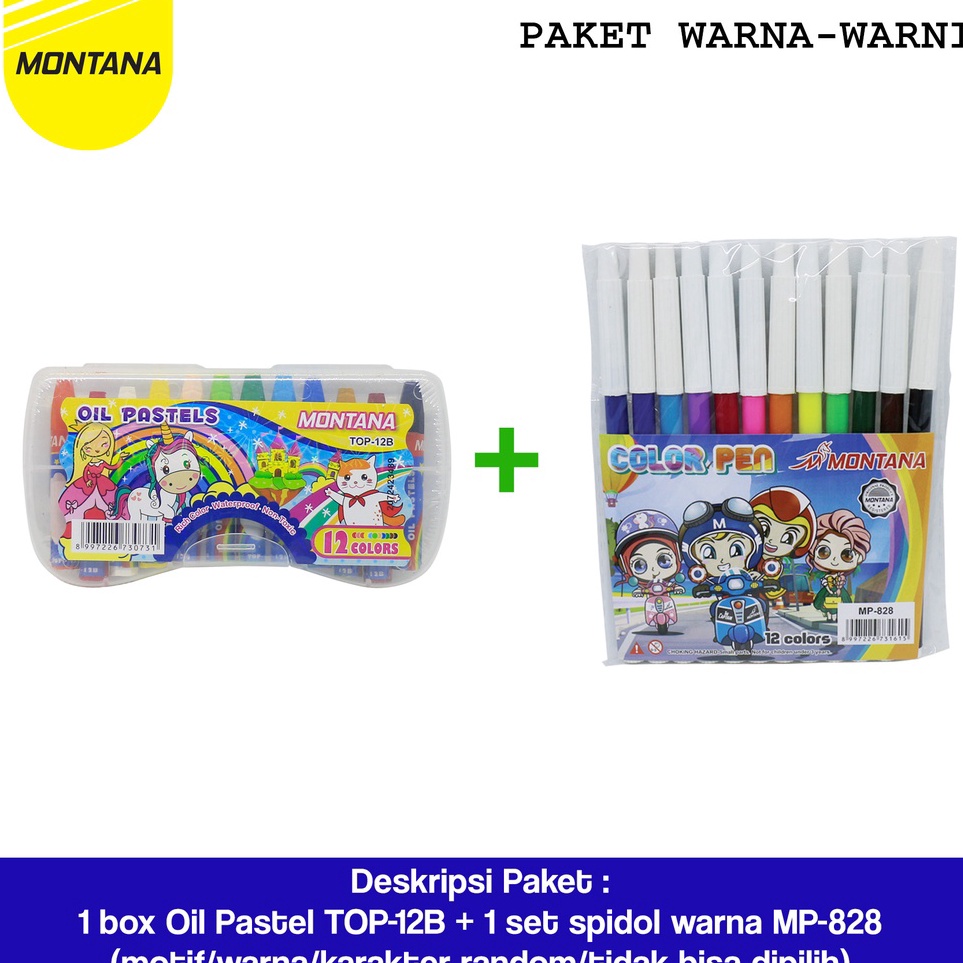 

Hadir Spesial MONTANA PAKET MEWARNAI Crayon TOP12B Spidol MP828