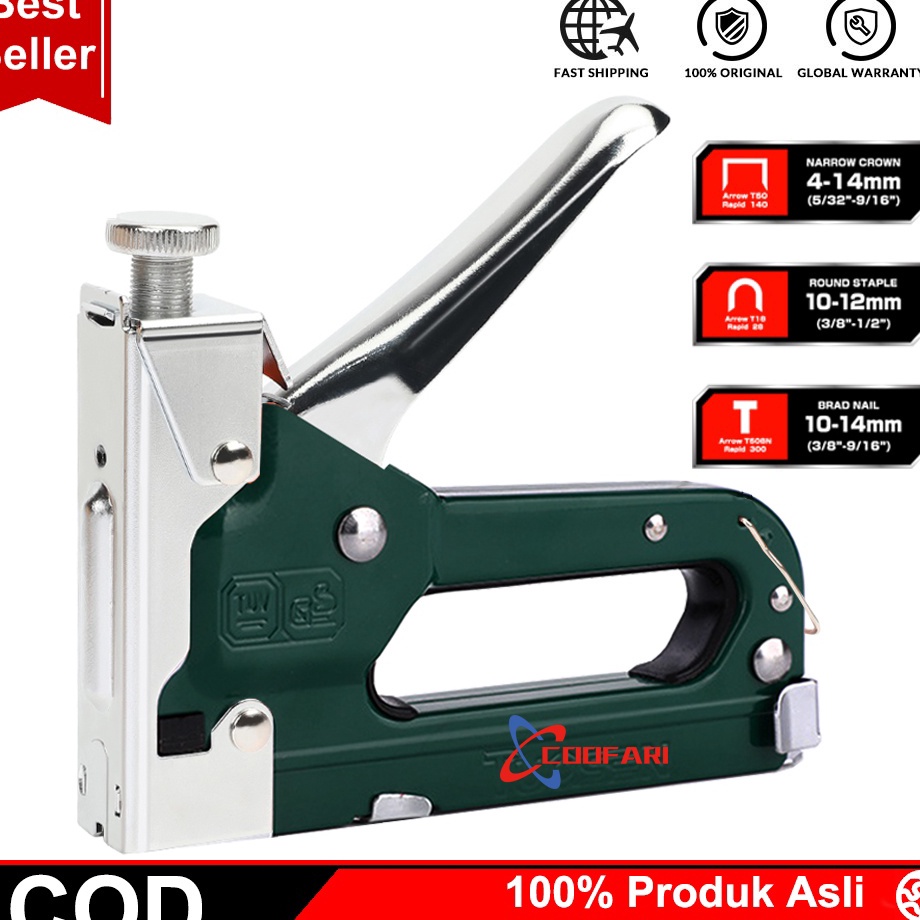 

Dijamin Suka 3in1 Staples Stapler Staple Gun Alat Tembak Paku Staples Manual 3 in 1