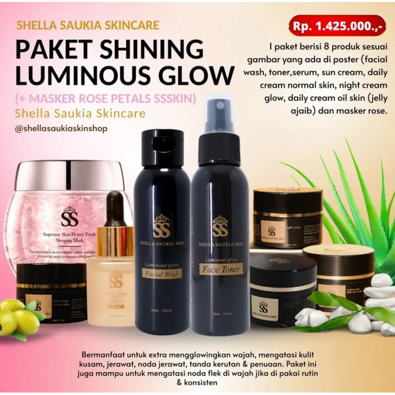 Ready Paket Skincare Luminous SS / Shella saukia Skincare