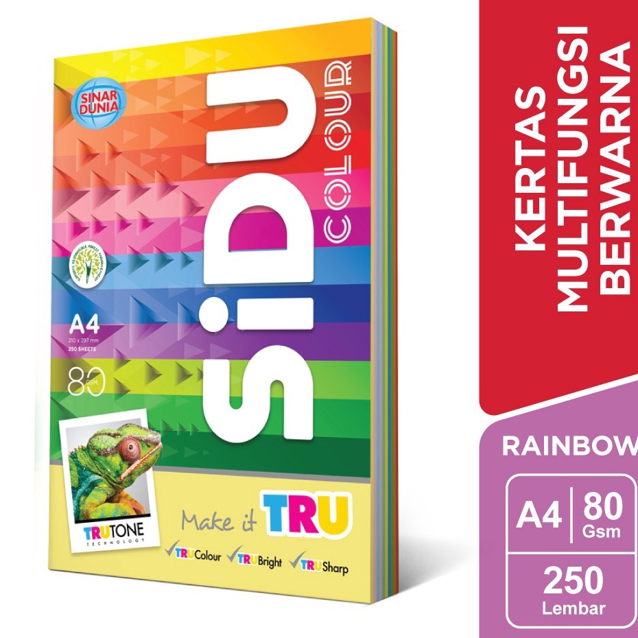 

Update Stok SiDU Kertas Fotocopy Berwarna Rainbow 1 warna 8 GSM A4