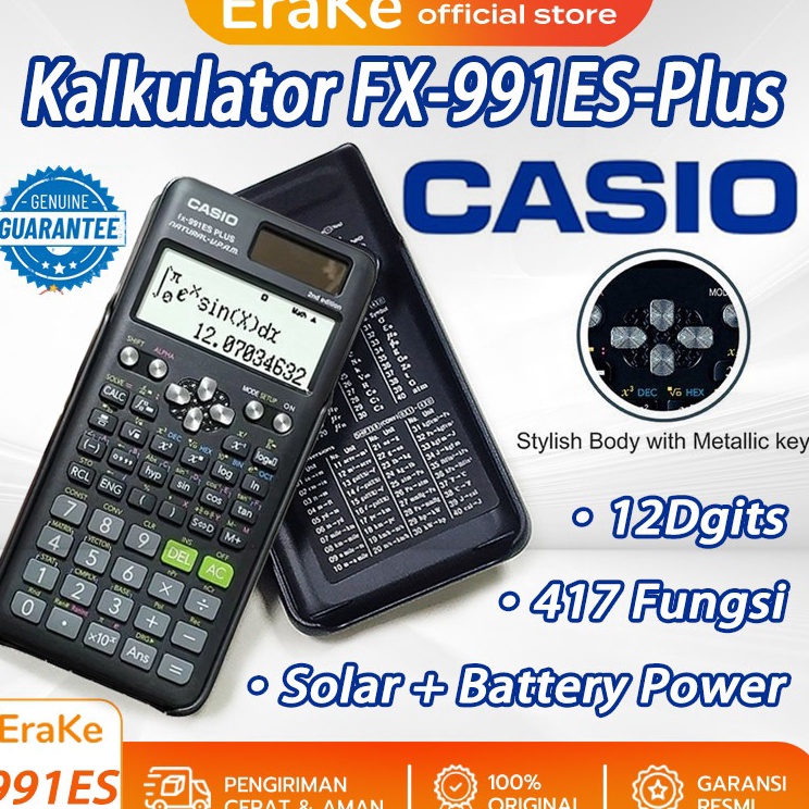 

Paket Terkini Kalkulator Scientific Casio ilmiah FX991EX991ESPlus Calculator Scientific Casio Kalkulator Casio Scientific 417 FungsiDua Sumber Tenaga Baterai Dan Tenaga Matahari4 Konstanta Rumus