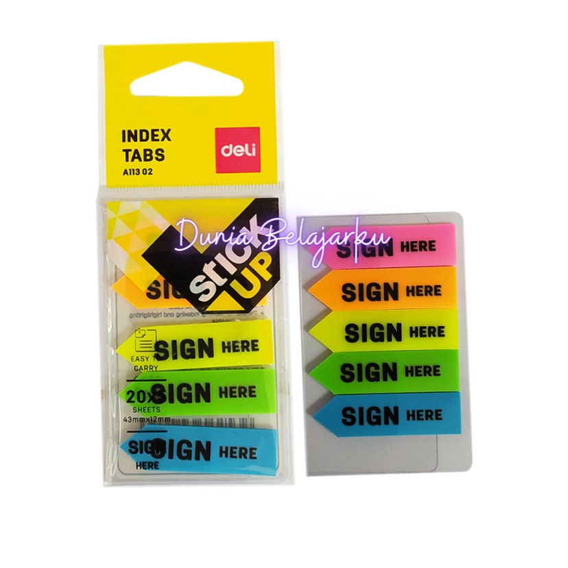 

Obral Istimewa Deli Index Tab A1132 Sign Here Plastik Tempelan Pembatas Buku 1s