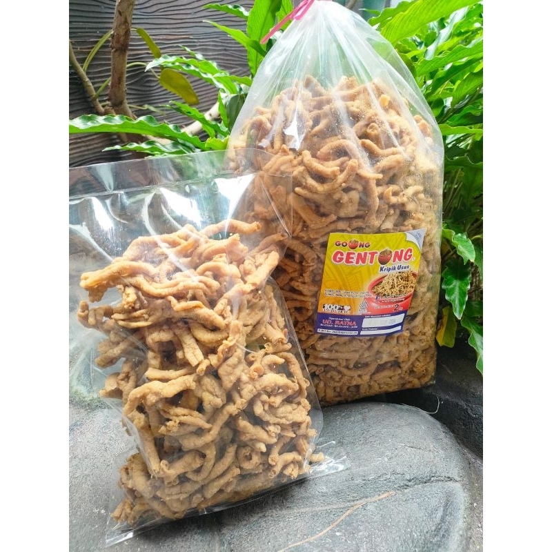 

Usus Gentong kemasan 500gr | kripik usus | jajan usus