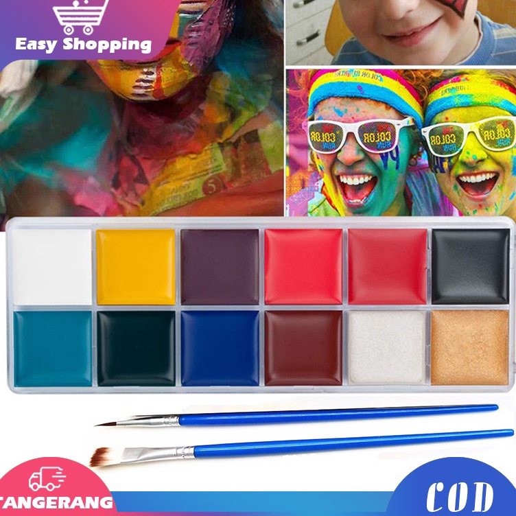 

Serba Murah Body Face Painting 12 Warna Cat Wajah Body Painting Palette Wajah Painting Wajah