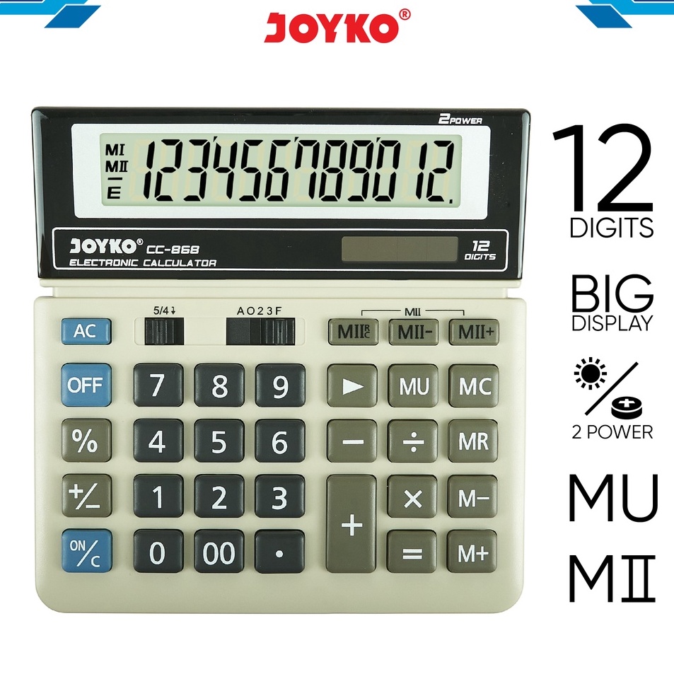 

Kejutan Promo Calculator Kalkulator Joyko CC868 12 Digits