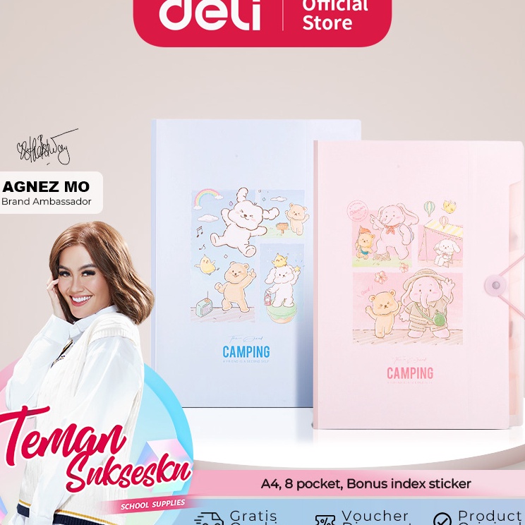 

Hot Deals Deli Map Dokumen Harmonika Expanding File A4 Pink Biru PM33