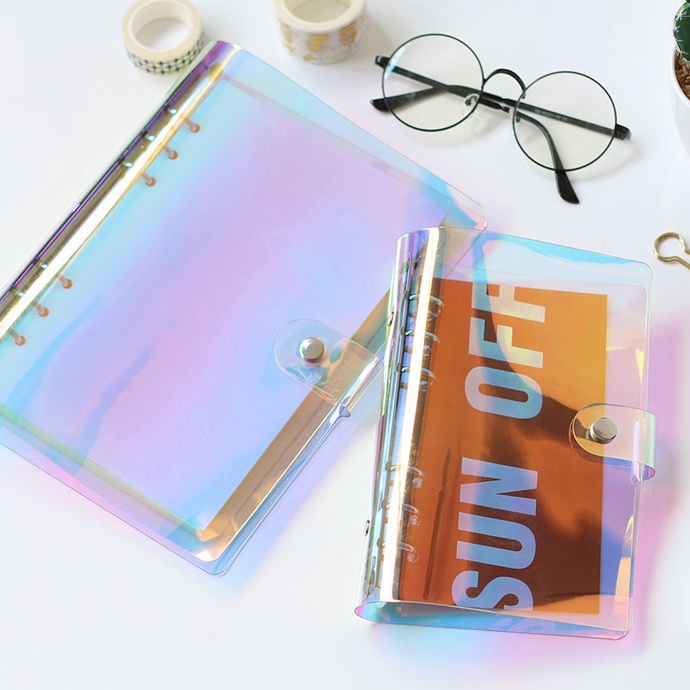 

Pasti Berkualitas COD Binder A5A6 Binder Note 6Ring LooseLeaf Clear Soft PVC Binder Clip Notebook Cover Planner Folder StationaryGS