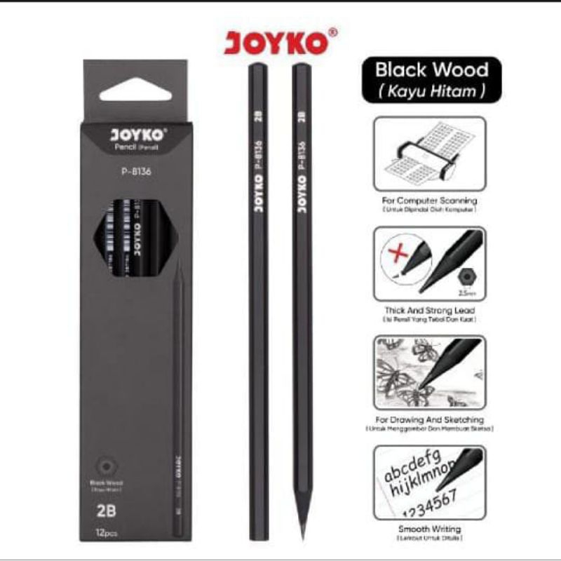 

(12pcs) Pencil Pensil JOYKO P-81362B