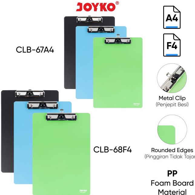 

New Arrival Clipboard Papan Jalan Alas Ujian Joyko CLB6768