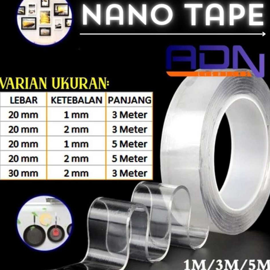 

Ready Update Double Tape Nano STRONG Isolasi Bening Super Kuat Import Dobel Doble Tip 2 sisi multifungsi