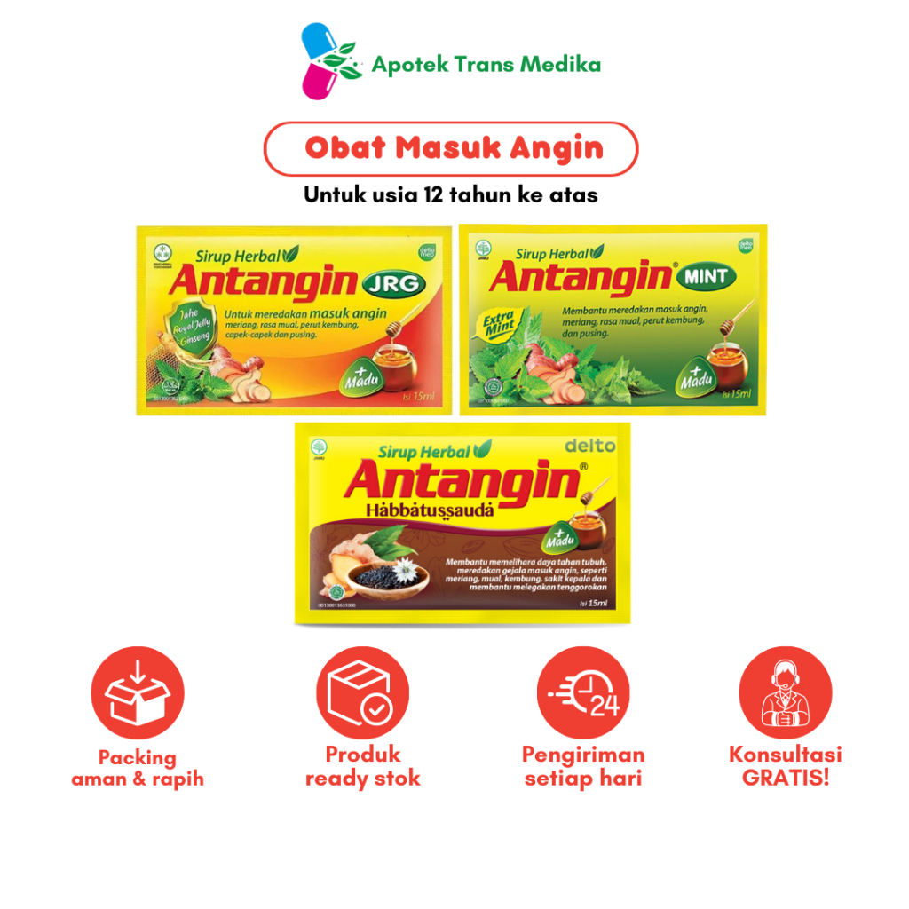 Antangin JRG Cair/ Sirup Rasa Original/ Mint/ Habbatussauda