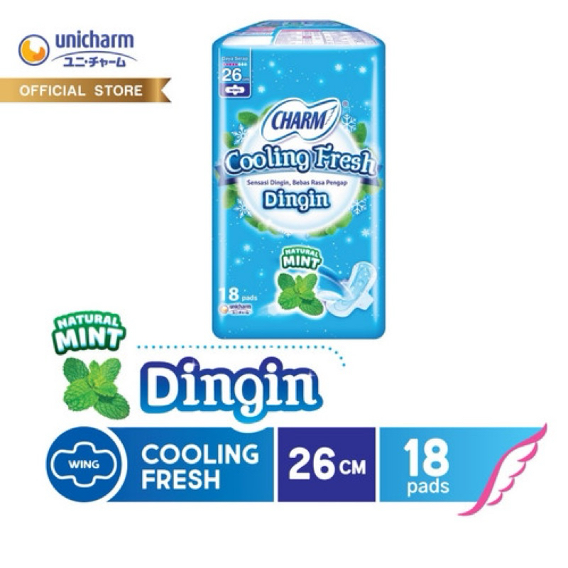 Charm Cooling Fresh 26cm 18pads Pembalut