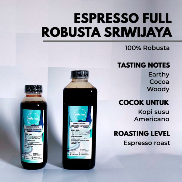 

Espresso Cair Kafein / Konsentrat Kopi 500 ml - Sriwijiaya