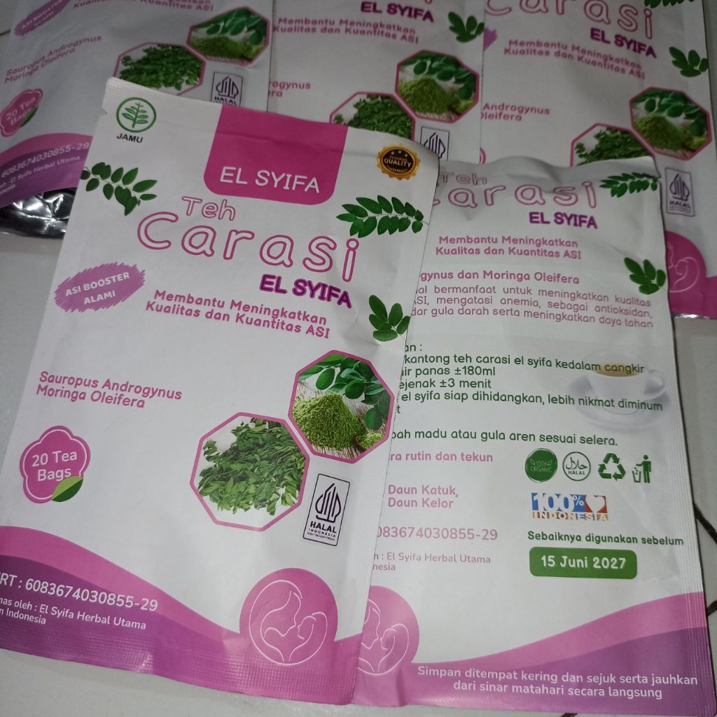 

Teh Celup CARASI Isi 20 Tea Bag Teh ASI Booster Alami Dari Daun Kelor dan Daun Kutuk Organik Bantu Untuk Tingkatkan Kualitas dan Kuantitas ASI Teh Lancar ASI