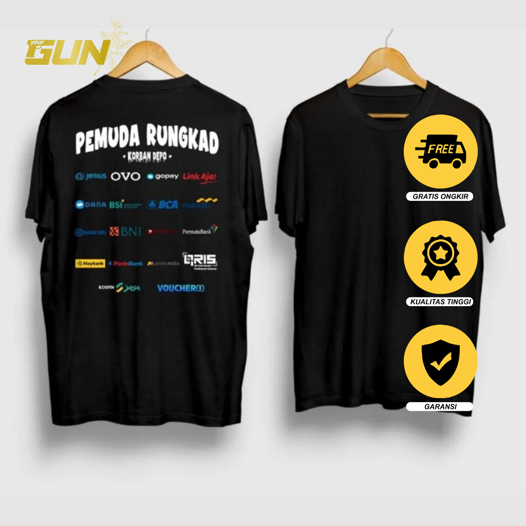 Tshrit Baju Kaos Slot Pemuda Rungkad / Kaos Pria Wanita