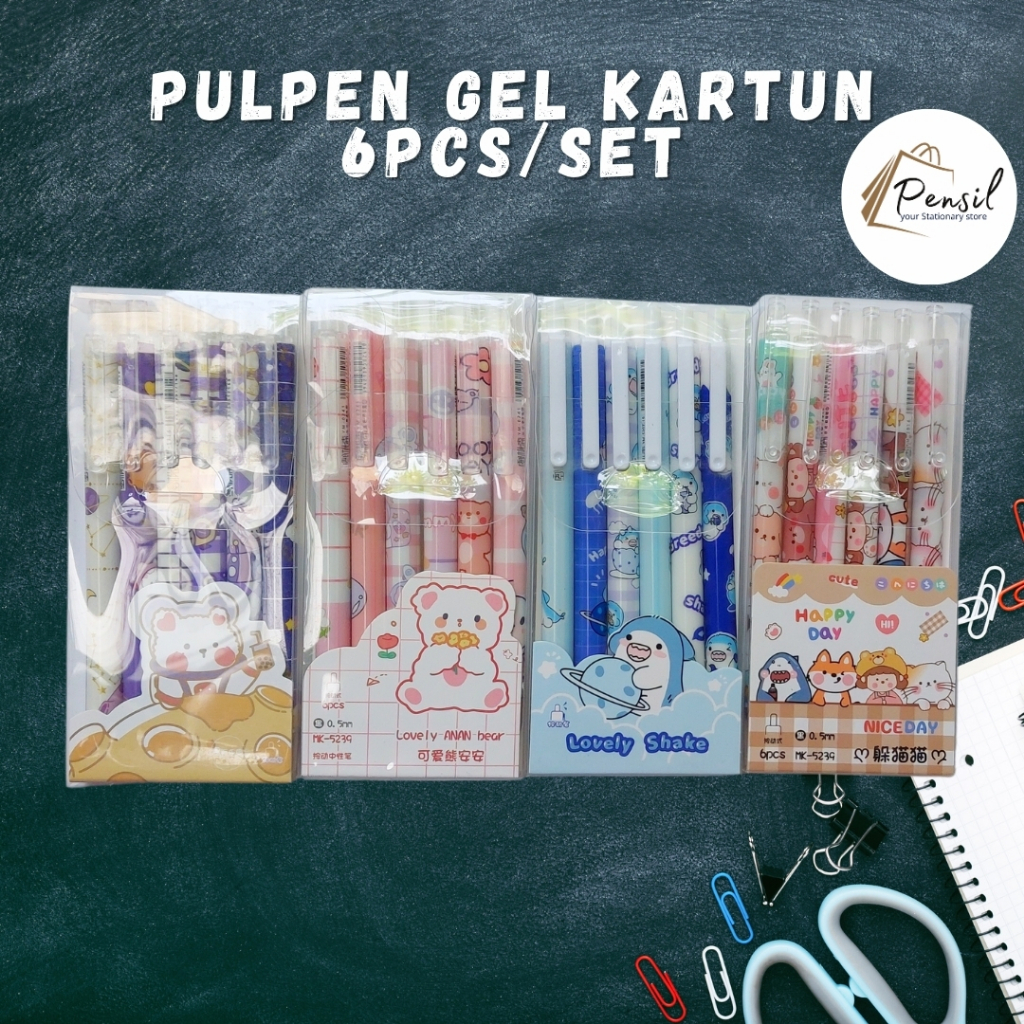 

Pulpen Gel 1 Pack Pulpen Gel Unik Pulpen Gel Kartun (1 Pak Isi 6)