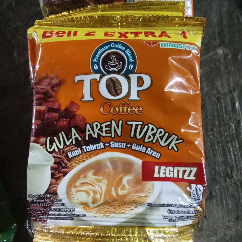 

Top Coffe Gula Aren Tubruk 27g x 15sachet