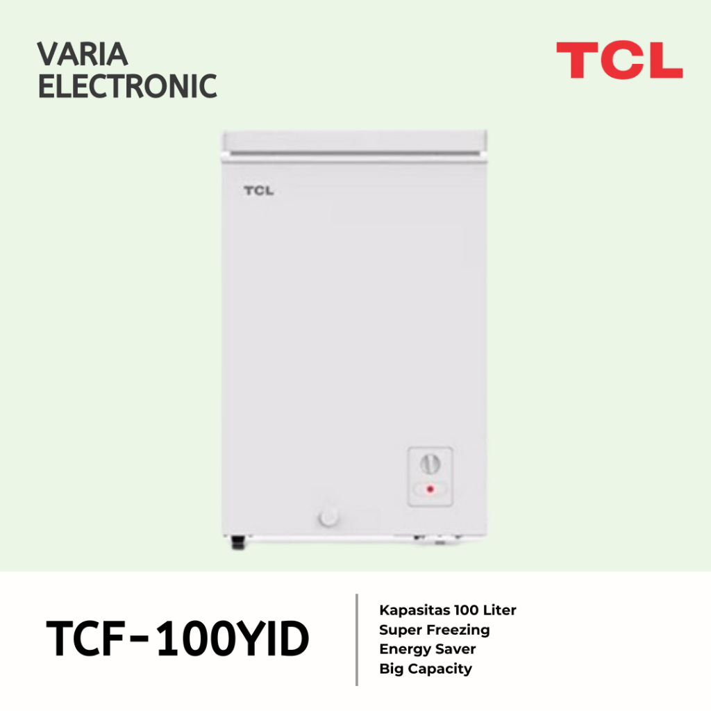 Chest Freezer TCL TCF-100YID / TCF 100 YID Kapasitas 100 Liter