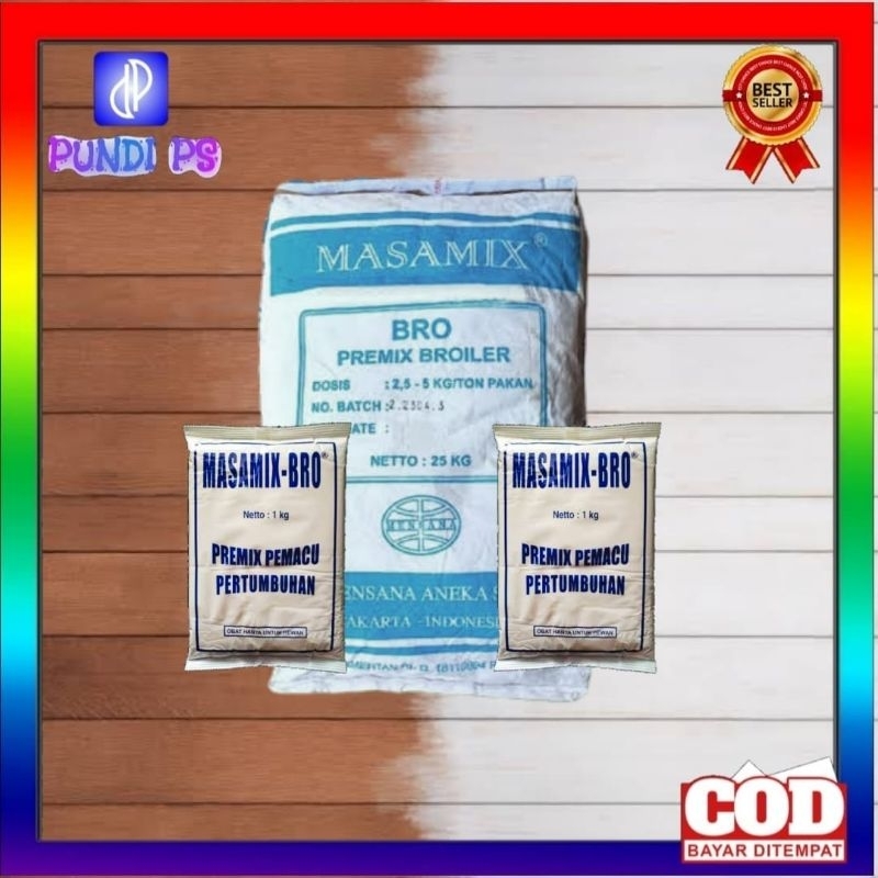 MASAMIX BRO 25KG 1 Karung 1sak Premix Broiler Pemacu Pertumbuhan Ayam Pedaging Broiler Lebih Cepat G
