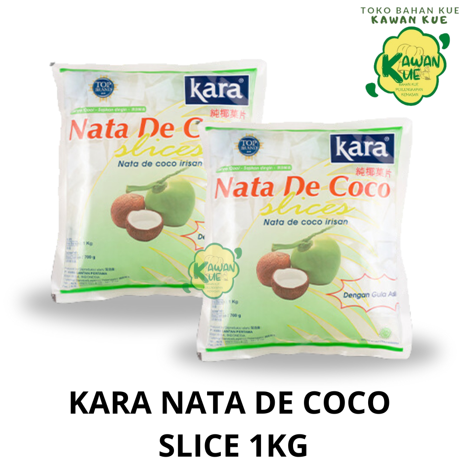 

KARA NATA DECOCO SLICE KEMASAN 1 KG / NATA DE COCO / TOPING MINUMAN / JELLY