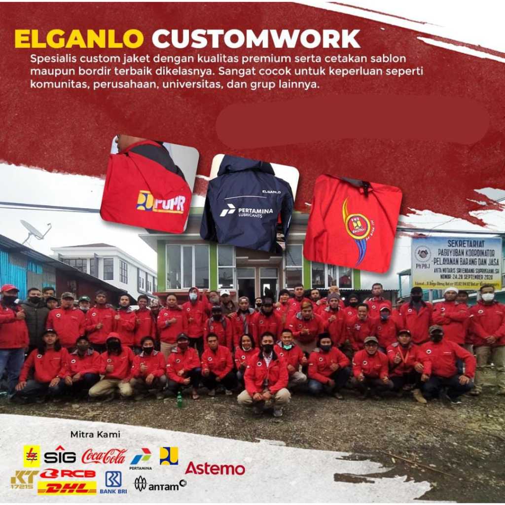 CUSTOM Sablon Bordir Jaket series Madagaksar Series By Elganlo minimal order 10 pcs Jaket motor hari