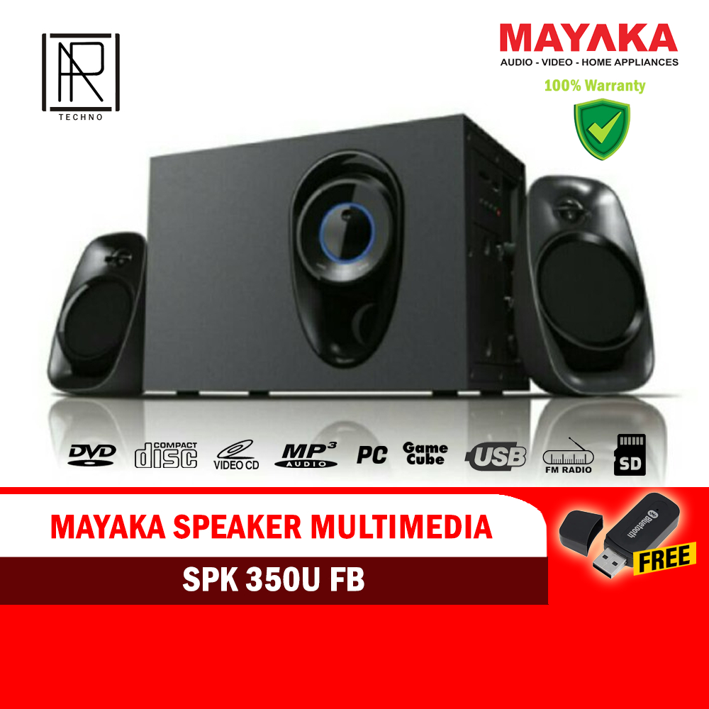 Speaker Bluetooth speaker pc laptop TV super bass MAYAKA Speaker aktif SPK 350U FB Garansi 1 Tahun