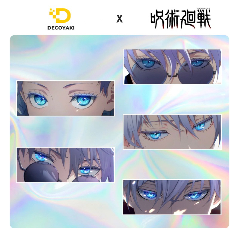 

Sticker Slap Hologram Gojou Satoru, Stiker Hologram Gojou Satoru, Sticker Hologram Jujutsu Kaisen