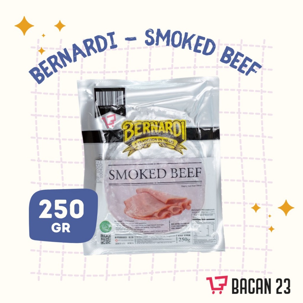 

Bernardi Smoked Beef (250 gr) - Daging Sapi / Frozen Food Bacan23 Bacan 23