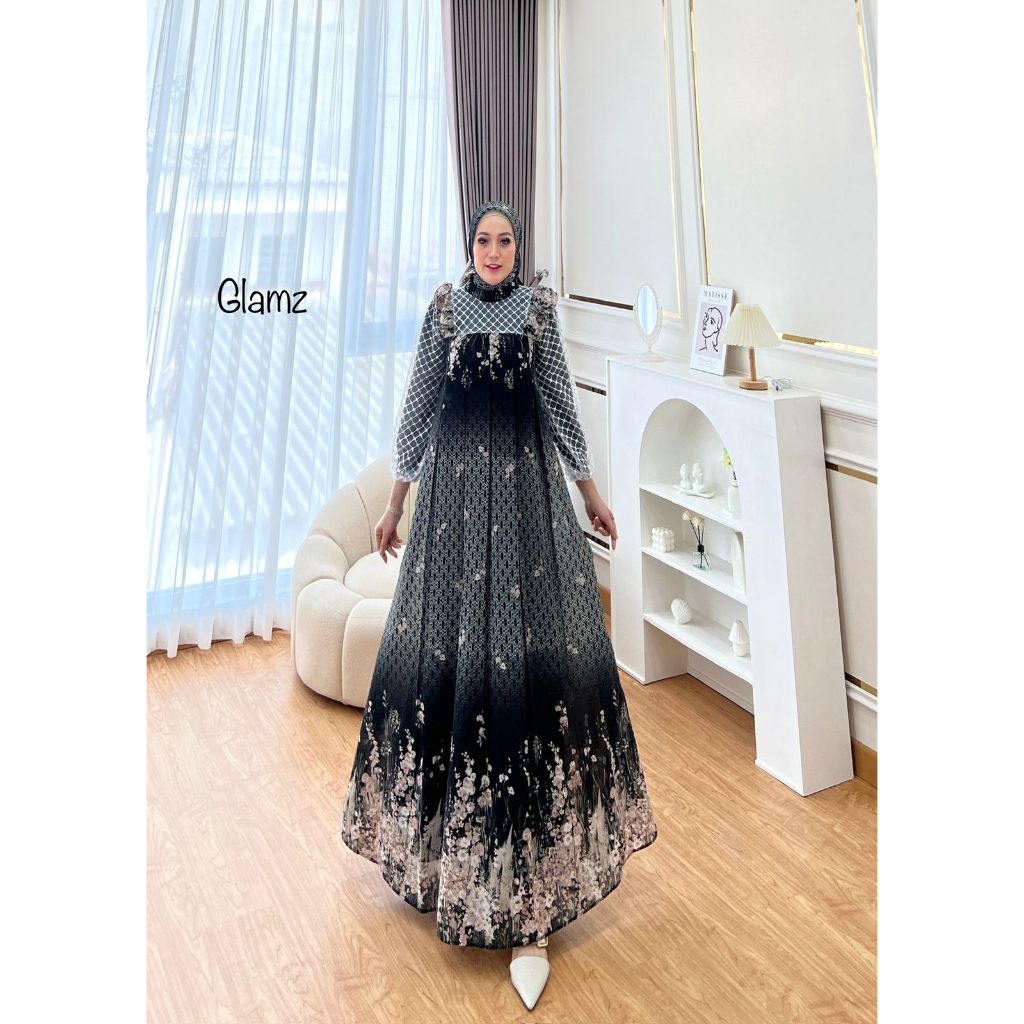 Khadijah Humaira Gamis Longdress Pesta Dress Ceruty Babydoll Dafiya5 Ori Glamz