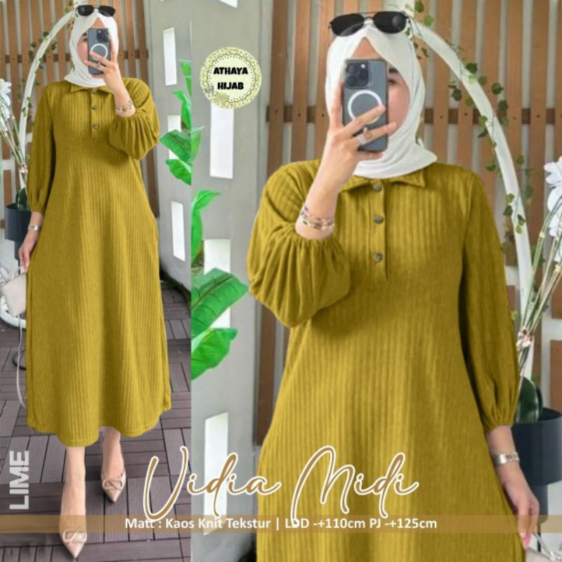 Vidia midi# Lukito# Raline maxy gamis by Athaya