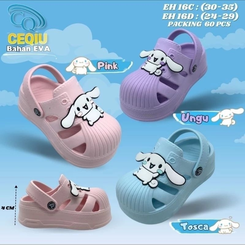 Sandal Anak Perempuan Lucu Hak Tinggi Baim Kokop / Murah