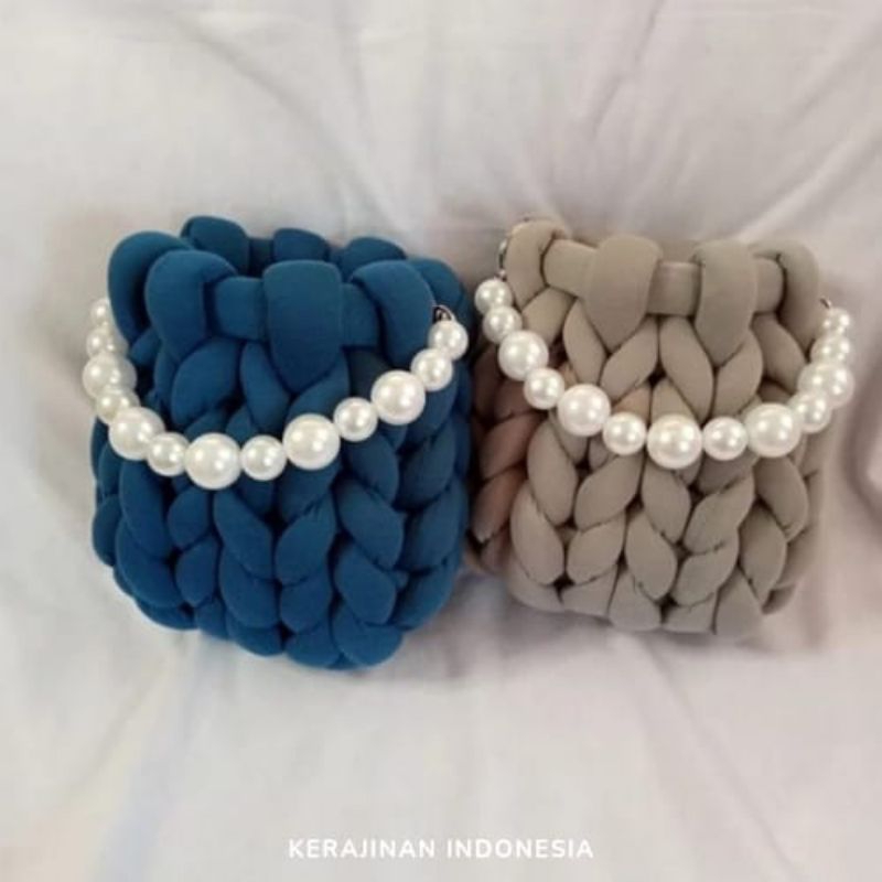 Tas wanita / Tas Murah / Chunky Yarn Bag / Tas Rajut / Tas Korea / Tas Viral / Tas Tangan / Tas Bahu