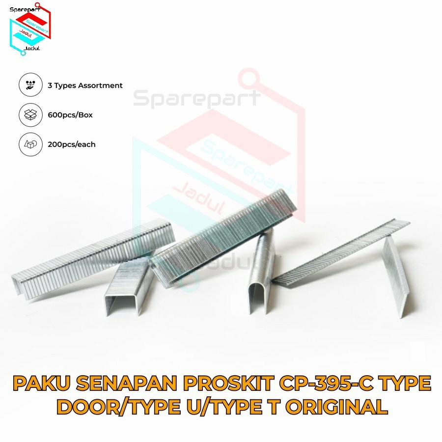 

Isi Staples CP-395-C Proskit For Staples Heavy Duty Proskit CP-395 Staples Refill Tipe-U Tipe-D Tipe-T Jok Tembak Original