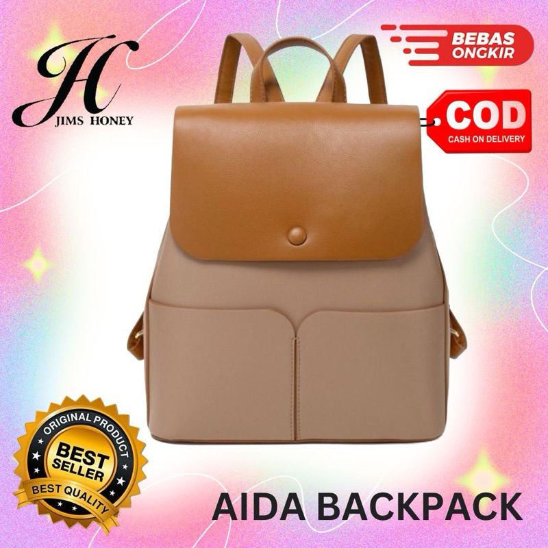 JIMS HONEY AIDA BACKPACK Tas Ransel Wanita Cewek Jimshoney Trendy Elegan