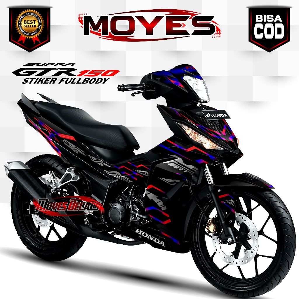 Decal Stiker Supra GTR 150 Fullbody - Stiker supra GTR150 Motif Racing