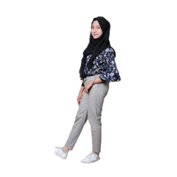 celana jumbo wanita / celana formal wanita / celana bigsize / baggy pants karet full / celana kantor
