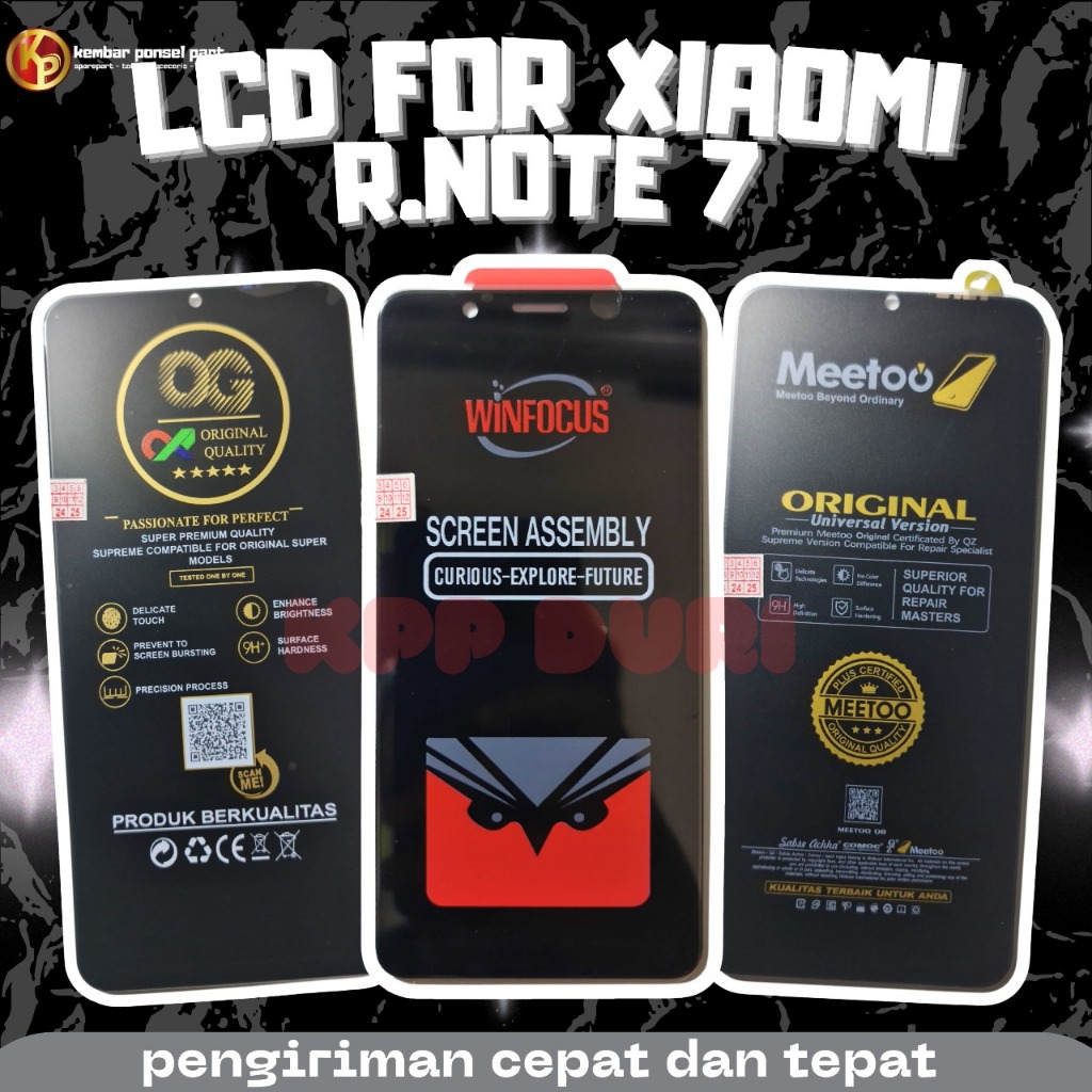 LCD + TOUCHSCREEN FOR XIAOMI REDMI NOTE 7 / REDMI 7 PRO / REDMI NOTR 7 PRO BERBAGAI KUALITAS