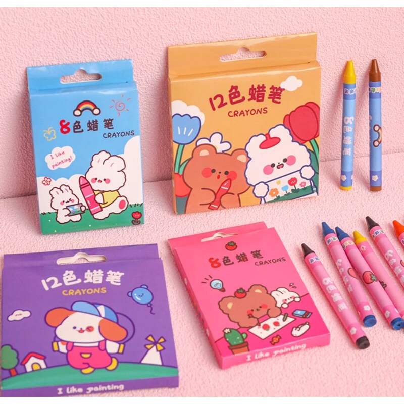 

CRAYON MINI ISI 8 DAN 12 MOTIF LUCU