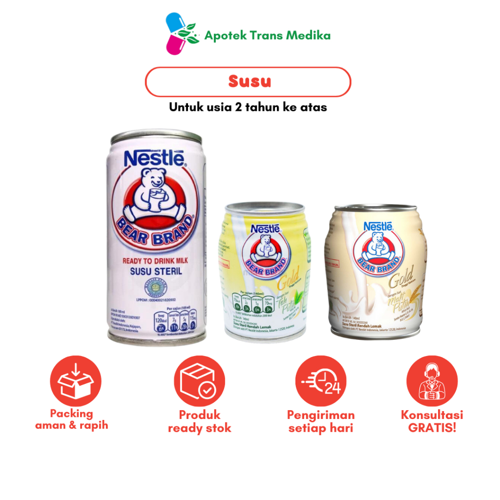 

Susu Beruang Original Gold White Tea/ Malt Putih