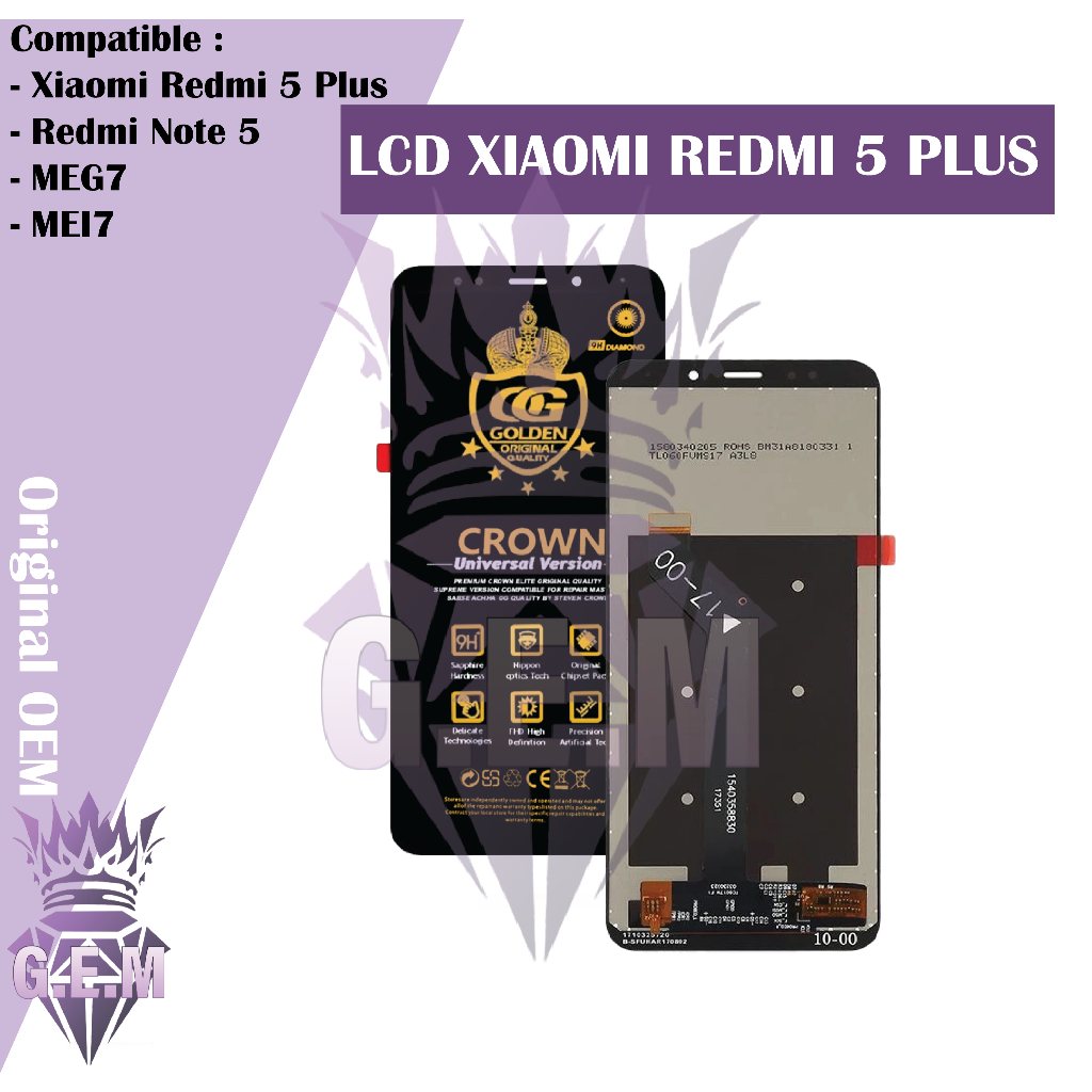 LCD XIAOMI REDMI 5 / LCD REDMI 5 PLUS TOUCHSCREEN FULLSET COMPLETE ORIGINAL